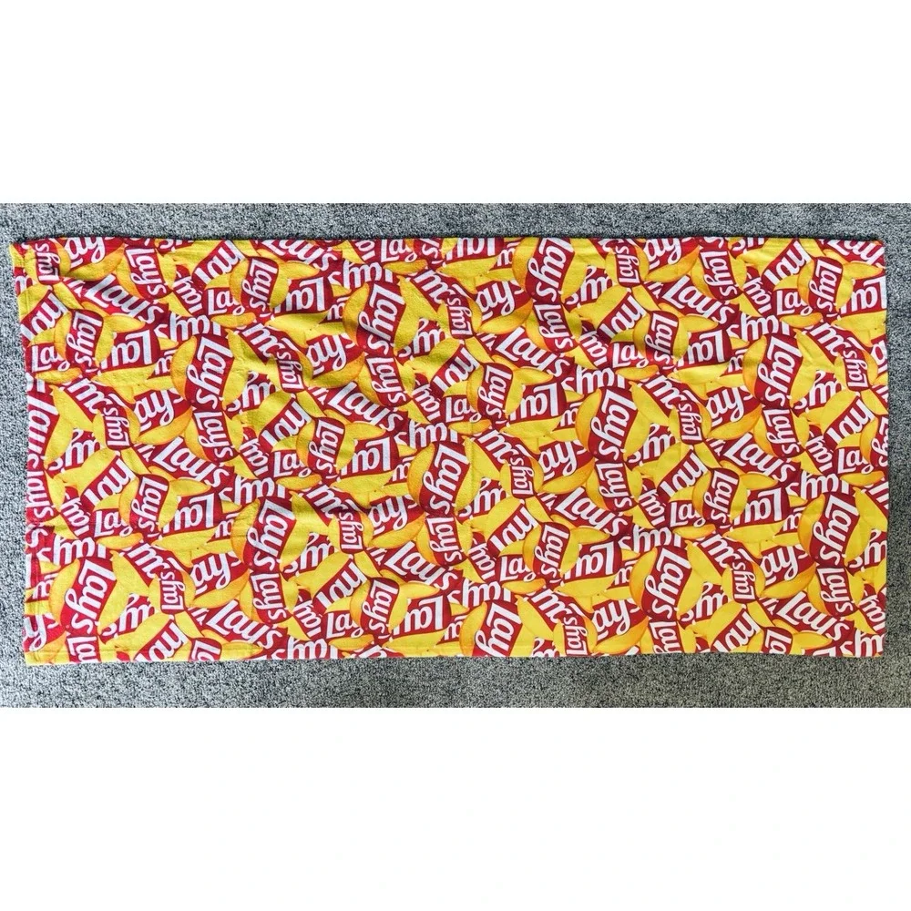 Lays Chips Large Capacity Beach‎ Towel Summer Sandal Water Ocean Dry Tile